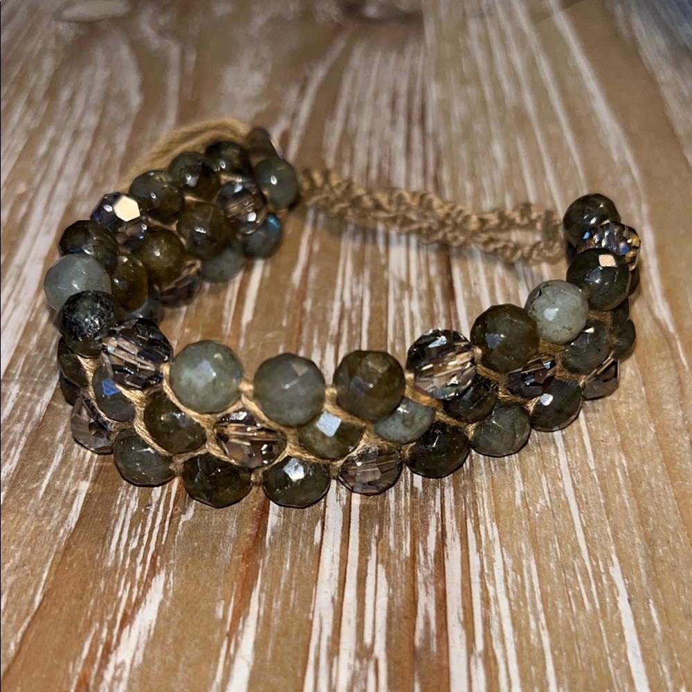 Chan Luu Green and Brown Beaded Bracelet
